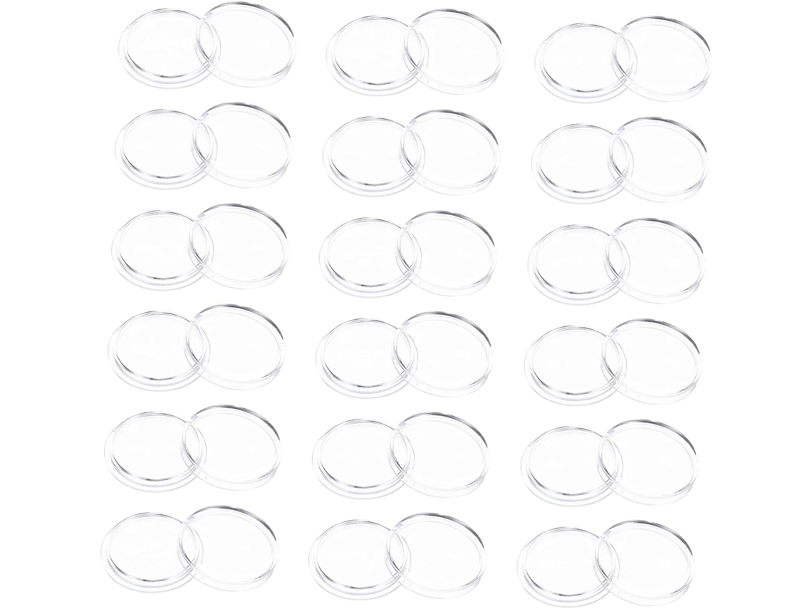 Estuche Transparente Profesional Para Monedas De 21 Mm Para Coleccionistas, Paquete De 100 Unidades.