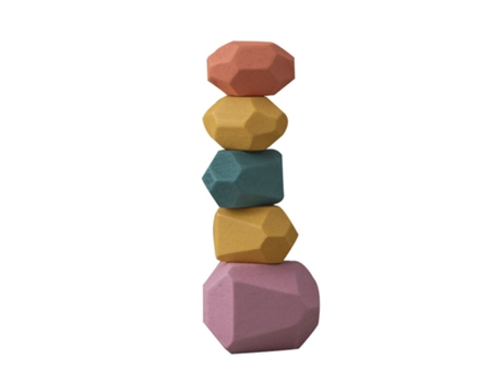 Bloque de Construcción Nórdico Jenga Arco Iris Bebé de Madera Creativo C