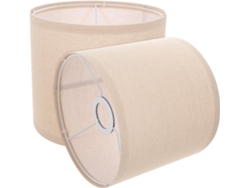 Juego De 2 Recipientes Cilíndricos De Lino Beige Duradero.