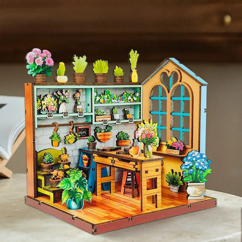 Rincón De Arreglos Florales, Modelos Miniatura De Madera 3d Para Armar