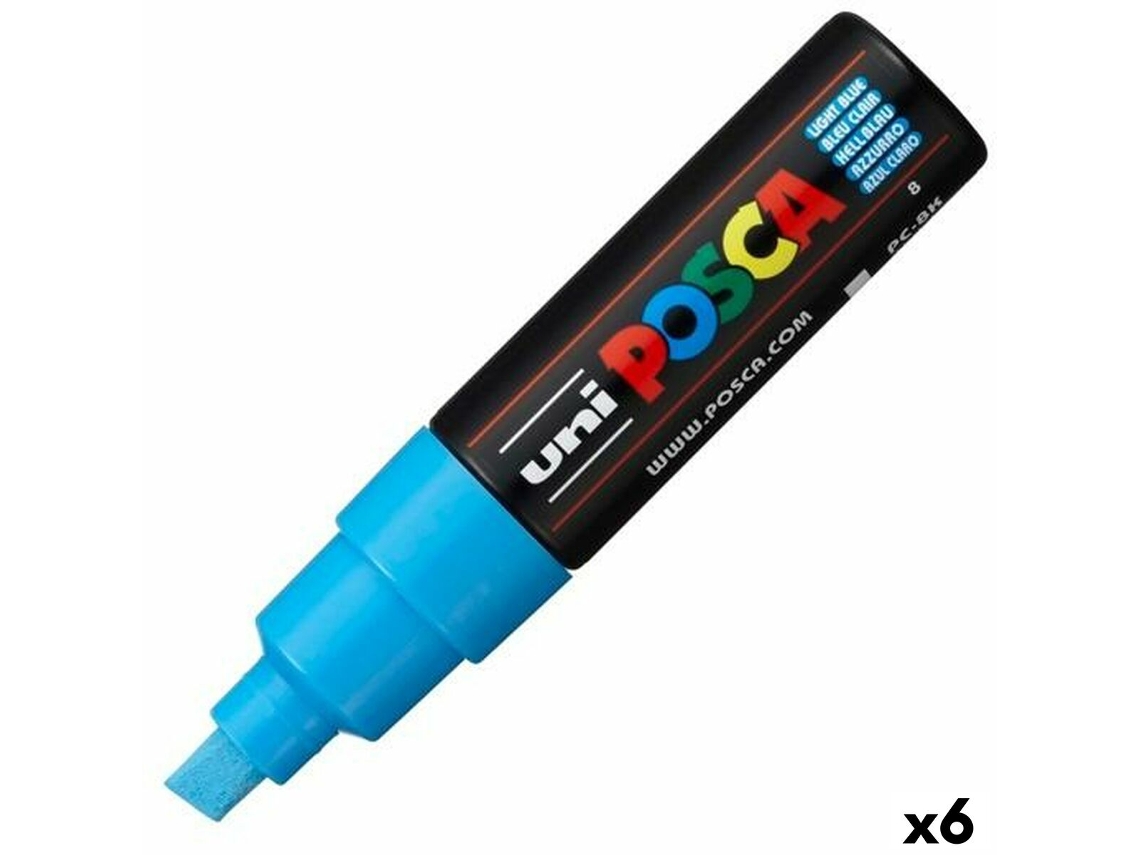 Rotulador POSCA Pc-8K Azul Claro 6 Unidades