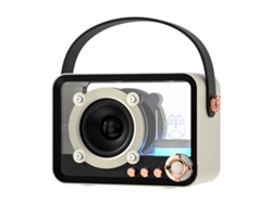 Mini Altavoz Bluetooth Portátil, Transparente, Con Luz Ambiental Rgb De Colores (blanco) Czhhmart