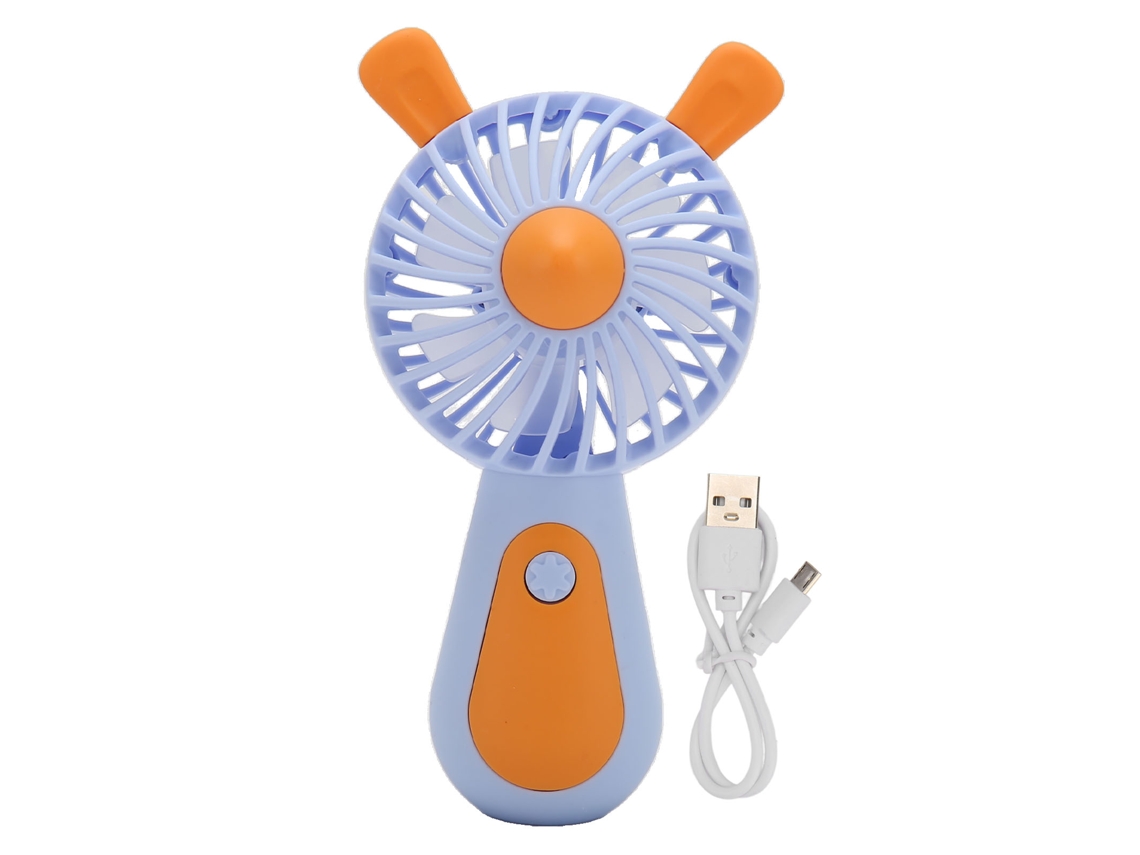 Ventilador portátil de mano con carga USB, dos niveles de ajuste, ergonómico, portátil, pequeño.