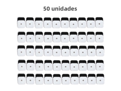 (50 Piezas, 5 X 5 Cm, Blancas) Almohadillas De Electrodos, Almohadillas De Repuesto De Gel Adelgazante Autoadhesivas Tipo Botón De 5 X 5 Cm