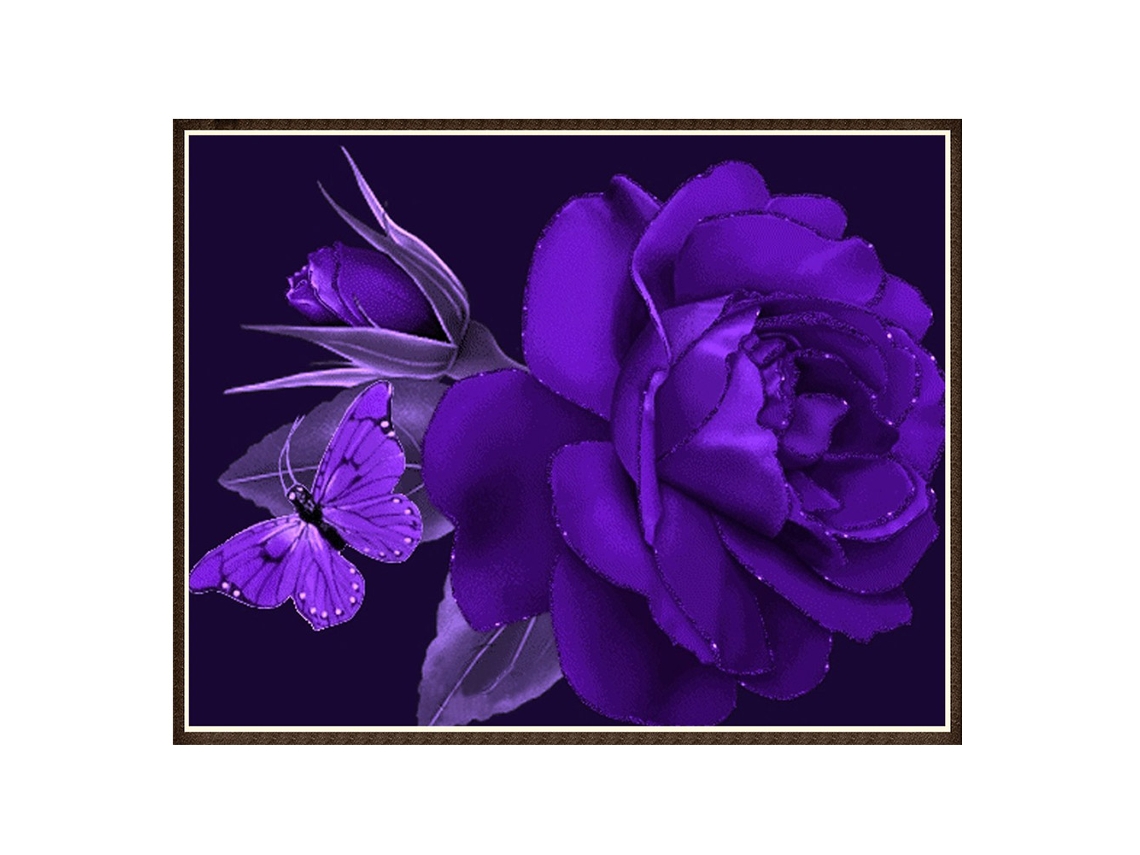 Pintura de diamante 5D DIY con patrones de animales y flores para pared
