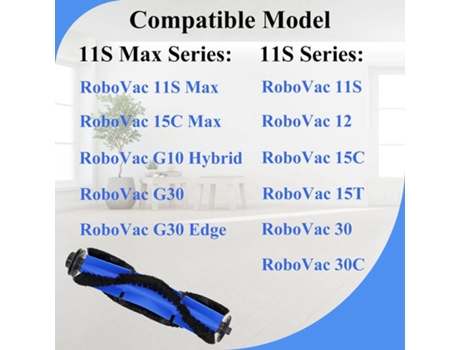 Paquete de 4 cepillos rodantes para aspiradora robótica híbrida Eufy 11S Max, 15C Max, 30C Max, G30, G30 Edge, G10