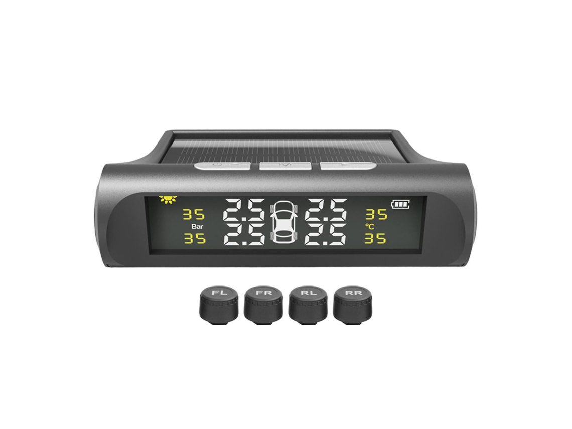 Sistema de monitoreo de presión de neumáticos. Monitor de neumáticos de fácil instalación con indicador de temperatura para SUV y automóviles. GOKOCO