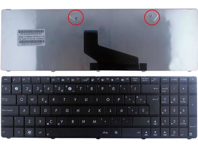 Teclado para Portátil Asus K53Ta Negro