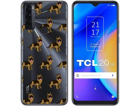 Carcasa TCL 20 SE TUMUNDOSMARTPHONE Dibujos Transparente Perros 09 Multicolor