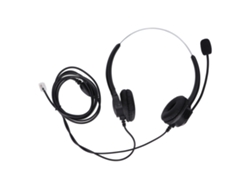 Auriculares Telefónicos Binaurales Con Cable Rj9 Y Micrófono Con Cancelación De Ruido Para Atención Al Cliente En Centros De Llamadas.