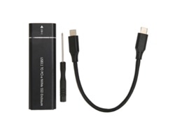 Caja Externa Ssd M.2 Nvme 10gbps Usb 3.1 Tipo C Para Ssd 2230 2242 2260 2280 Uasp Negro (sin Disco Duro)