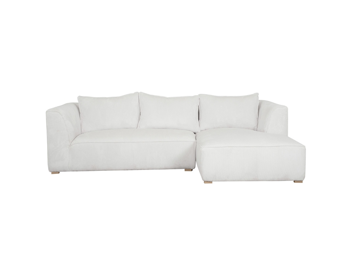 Sofá Chaise Longue de Diseño de Pana Color Crudo 3-4 Plazas Panam MILIBOO