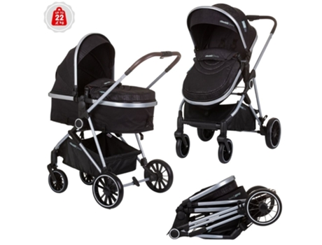 Carrito de Bebé Duo Convertible AURA hasta 22 kg obsidian silver CHIPOLINO
