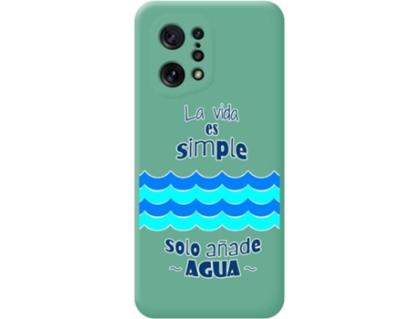 Carcasa para Oppo Find X5 5G TUMUNDOSMARTPHONE Silicona Líquida Dibujos Verde
