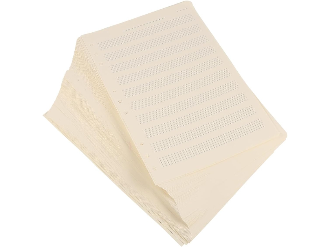 Recambio De Hojas Blancas De 3 Mm Con 10 Líneas Para Cuadernos De Partituras, Papel Para Música Manuscrita