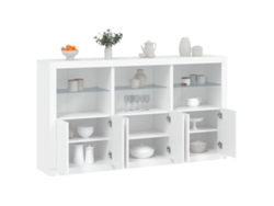 Aparador Con Luces Led Blanco 181,5x37x100 Cm