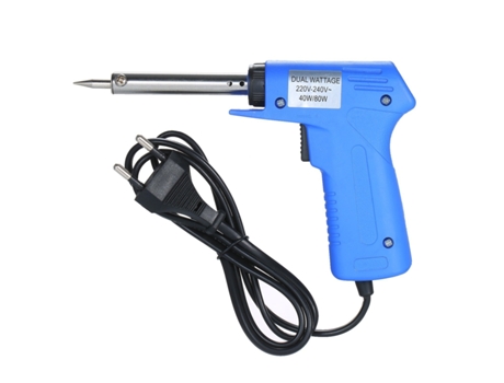 Soldador eléctrico de doble potencia tipo pistola soldador eléctrico potencia ajustable pistola de soldadura azul 40W/80W ajustable