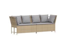 Maison Exclusive - Sofá De Jardín Con Cojines Ratán Sintético Beige