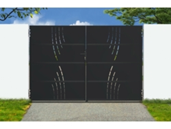 Puerta De Acero Negro Mate De 3 M Nali Veleta H.200cm