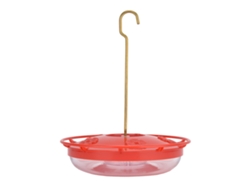 Comedero Colgante Transparente Con Forma De Patio Para Pájaros, Dispensador De Agua, Jardín, Balcón, Rojo.