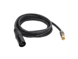 Cabo Xlr Macho Para Macho 22 Awg Cobre Livre De Oxigênio Blindado Para Microfone E Mesa De Mixagem 2m
