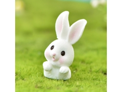 Figura decorativa de resina de un precioso conejo inodoro