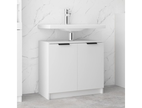 MAISON EXCLUSIVE - Armario de baño madera contrachapada blanco 64,5x33,5x59 cm