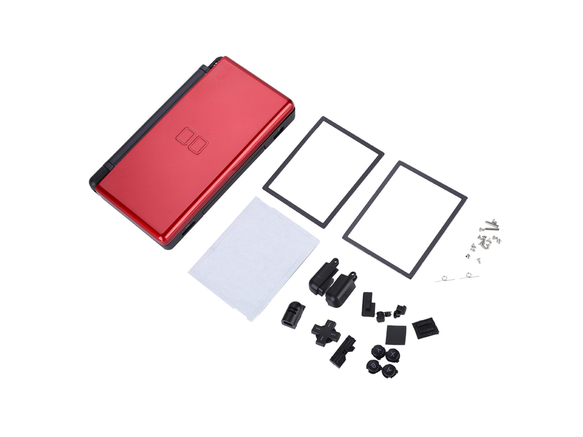 Kit Completo De Piezas De Reparación Para Nintendo Ds Lite, Kit De Reemplazo De La Carcasa Roja.