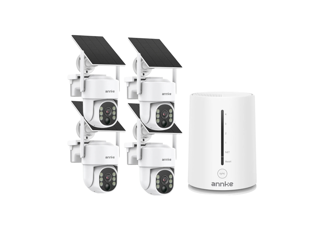 Cámara de seguridad solar, resolución de 4 MP, wifi de doble banda, 9000 mAh, 4 unidades OEM