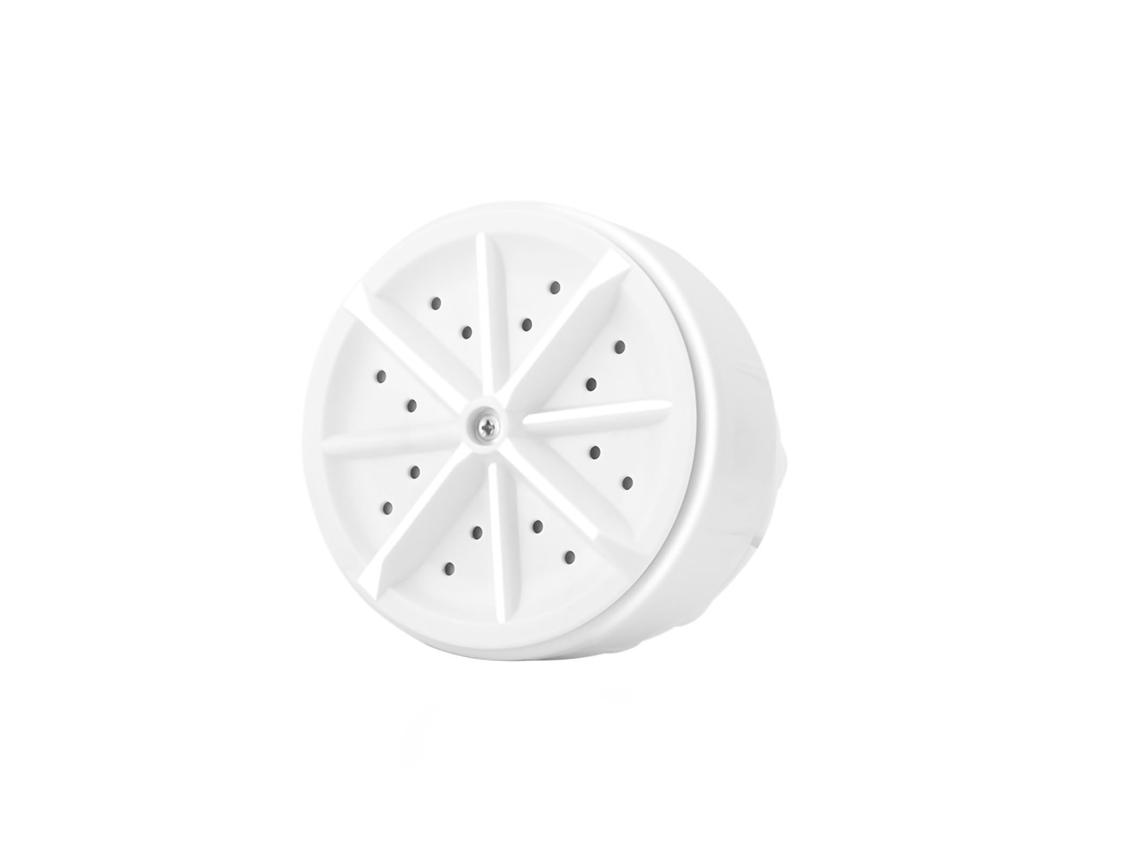 Mini Lavadora Ultrasónica Portátil Con Turbina Y Rotación De Burbujas Para Uso En El Dormitorio - Blanca