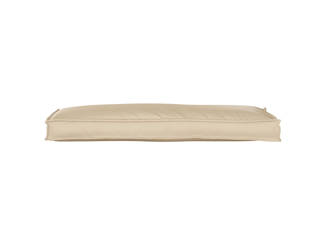 Colchón para palets para banco beige 110x40x8 cm Tejido Oxford Lovely Home