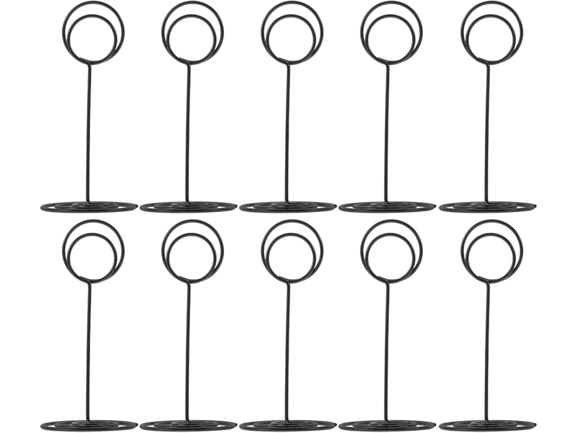 Juego de 10 tarjeteros fotográficos ligeros y prácticos, de metal negro, diseño creativo, ideales para bodas y aniversarios. GOKOCO