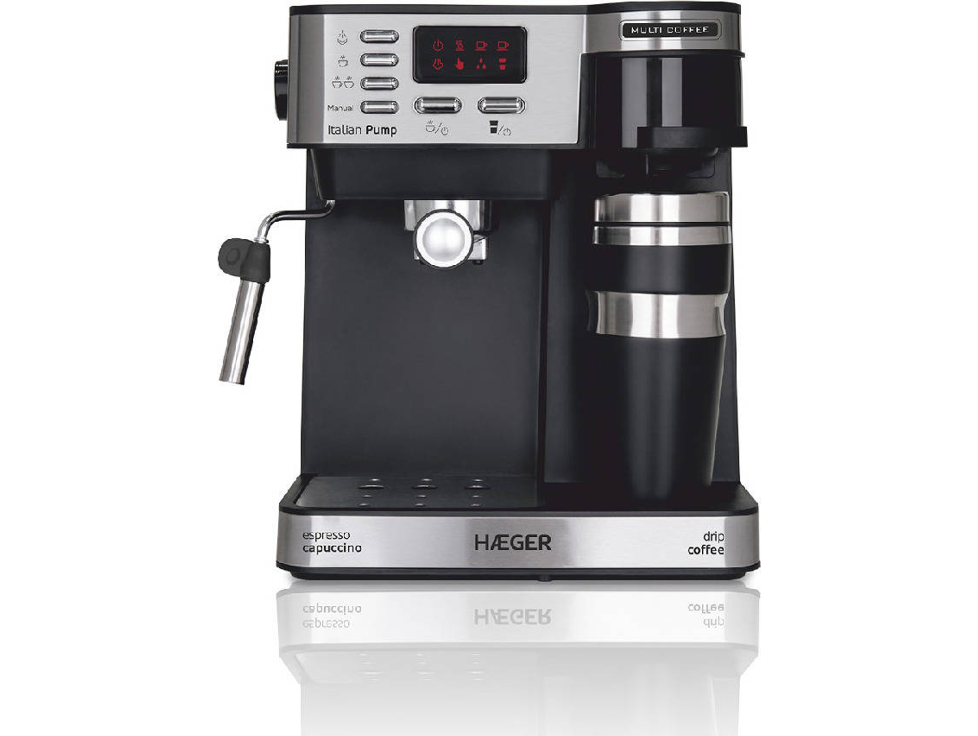 Cafetera HAEGER Multi Coffee (15 Bar - Café Molido y monodosis)