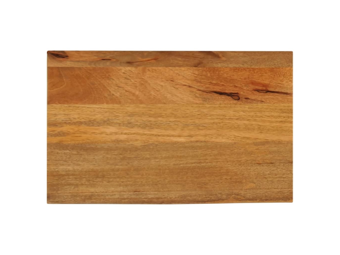 Tablero De Mesa Borde Natural Madera Maciza Mango 40x30x2,5 Cm
