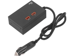 Cargador De Coche De Alta Potencia Con Adaptador Para Encendedor De Cigarrillos De 180w 360w, Puerto De Carga Usb.