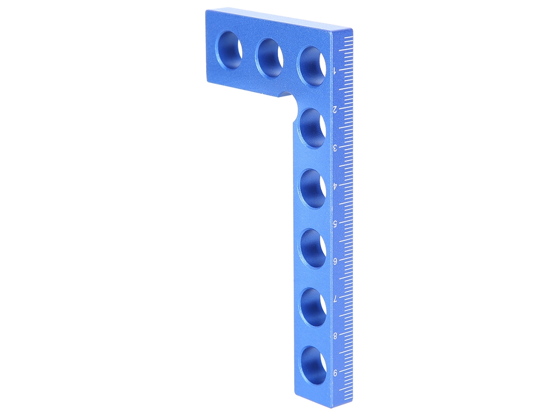 Regla Rectangular De 90 Grados Para Carpintería, Herramienta De Posicionamiento Métrico De 0 A 100 Mm, Azul.