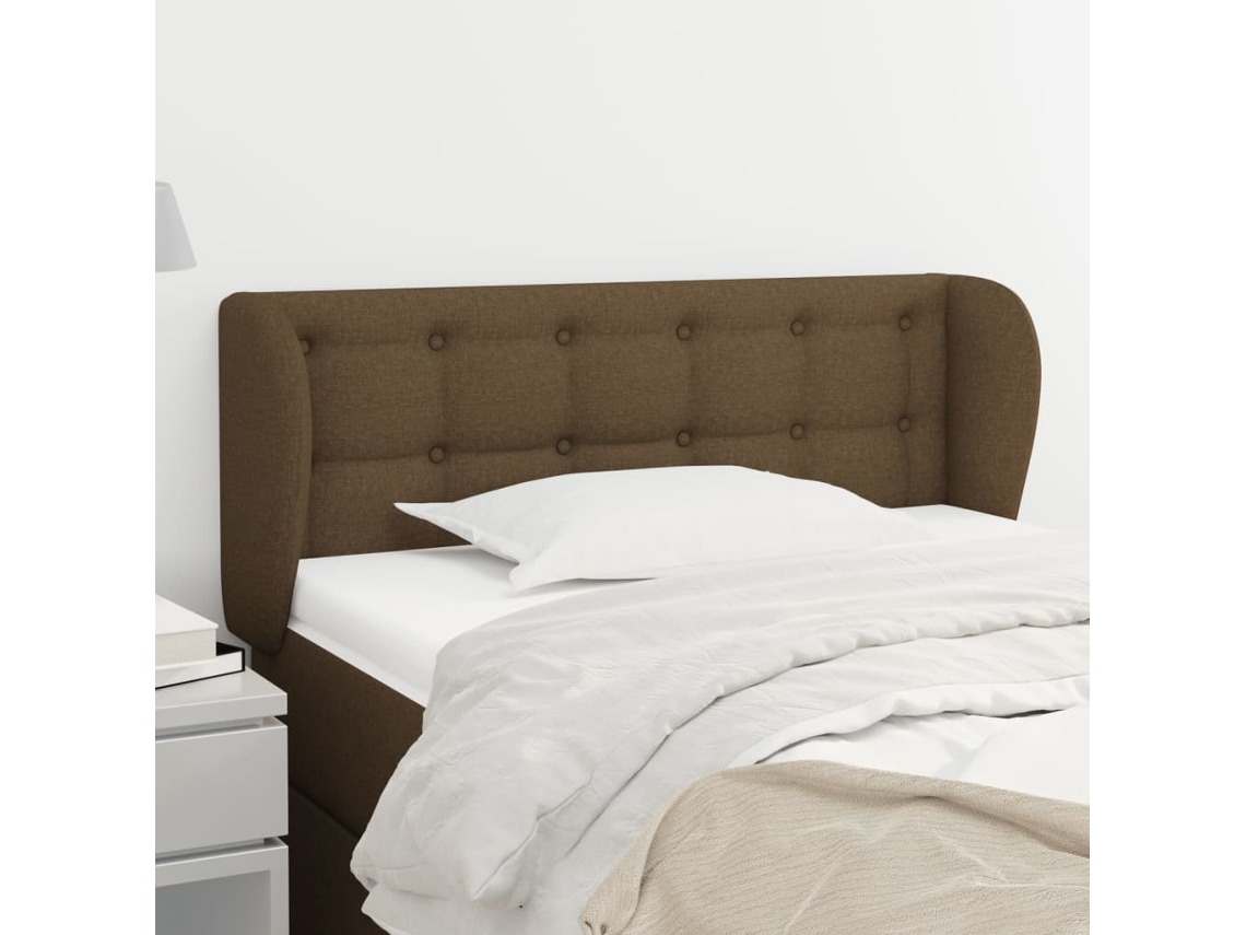 Cabecero De Tela Gris Oscuro 103x23x78/88 Cm