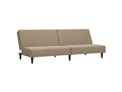 Maison Exclusive - Sofá Cama De 2 Plazas Cuero Sintético Color Capuchino