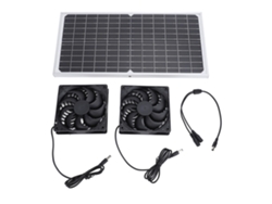 Ventilador solar de 16 W con panel monocristalino para mascotas