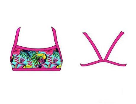 Traje de Baño para Mujer TURBO Boom Tucan Garden 2016 Rosa para Natacion (XL)