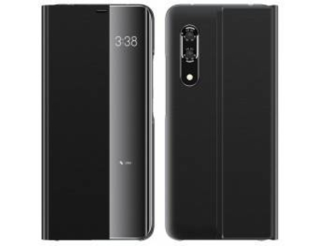 Carcasa Huawei P30 Lite LMOBILE Clear Libro Horizontal Negro