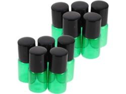 Juego De 15 Frascos Roll-on De Vidrio Verde Recargables De 2 Ml Con Bola Para Aceites Esenciales.