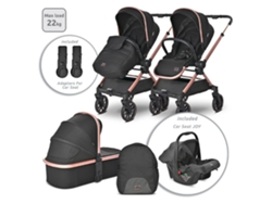 Cochecito de Bebé 3 en 1 con Manillar Reversible LORELLI Reya Negro Jasper