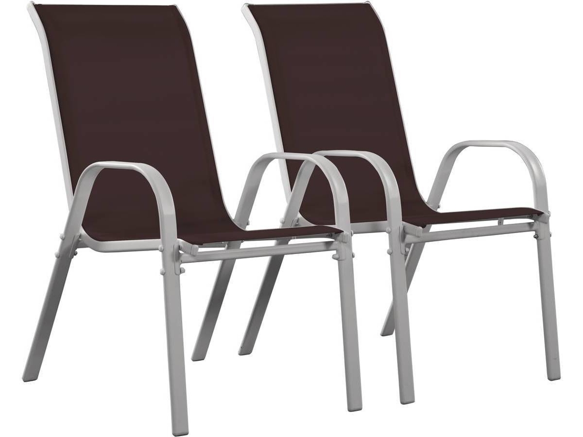 Sillas de Jardín HABITAT ET JARDIN Cordoba (Marrón - Acero - 53.5x75x92 cm)