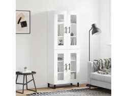 Aparador Alto Madera Contrachapada Blanco 69,5x34x180 Cm