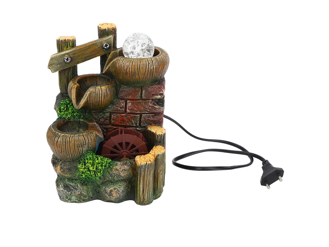 Fuente De Mesa De Resina Ornamental Con Agua Fluyente Decoración Para Hogar Y Oficina