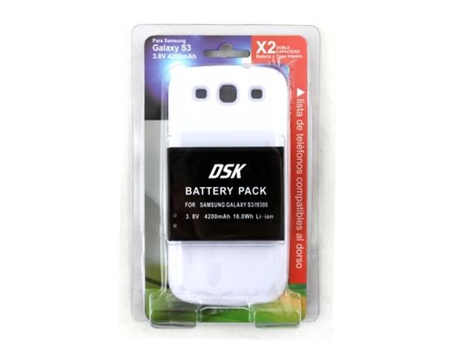 Batería DSK Samsung Galaxy SIII Doble Capacidad + tapa blanca