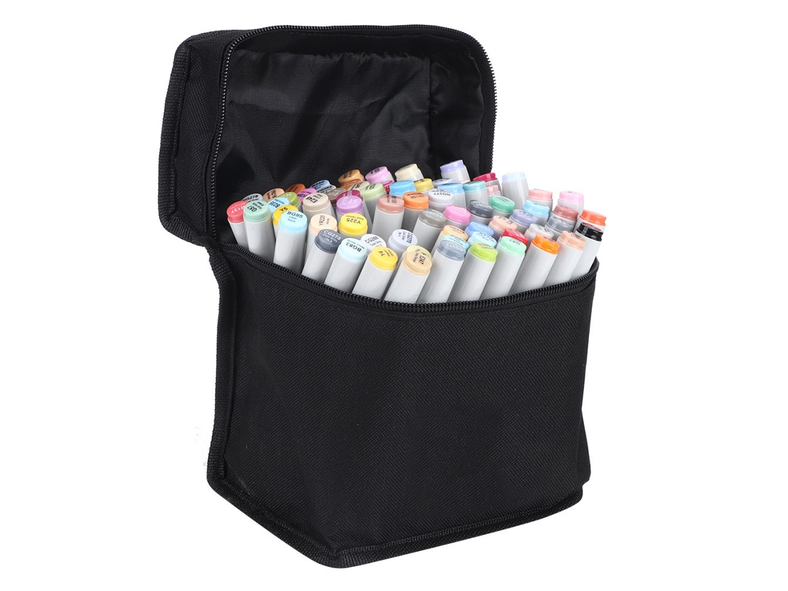 TRUYUETY Marcador de Doble Punta con 72 Colores, Rotulador para Dibujo y Diseño Industrial, Juego de Marcadores al Alcohol