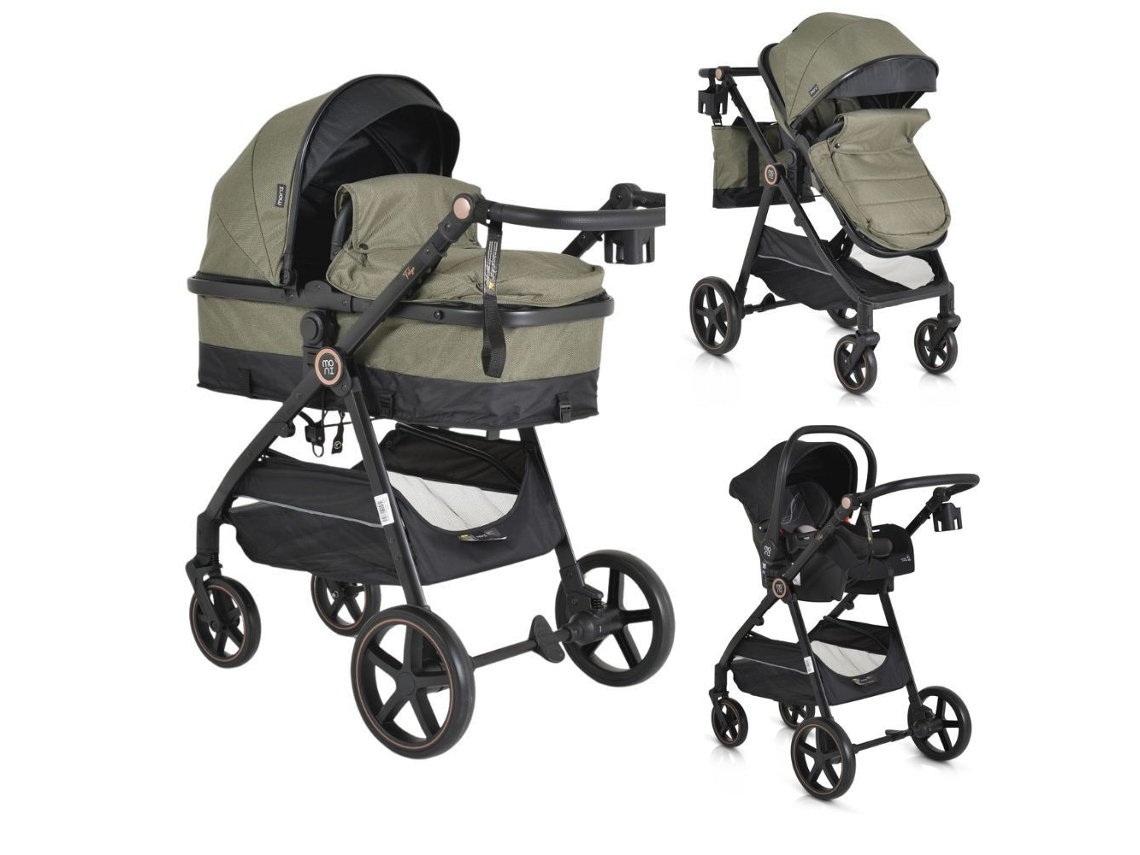 Carrito de bebé trio convertible TOKYO hasta 22 kg de MONI Green
