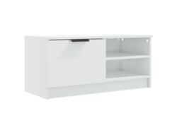 Mueble de TV, blanco brillante, MAISON EXCLUSIVE, en madera procesada (80x35x36,5 cm)
